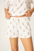 PJ Salvage Women's Western Blooms Shorts, Western Blooms print, flat lay