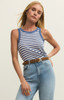 Z Supply Women's Select Striped Airy Tank Top in Calypso Blue
