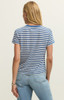 Z Supply Women's Tourist Airy Striped Tee in Calypso Blue