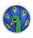 Crazy Aaron's Zoo Animal Land of Dough Brock Peacock peacock overhead view