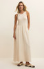 Z Supply Women's Charlotte Rib Midi Dress in Crystal front view
