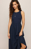 Z Supply Women's Charlotte Rib Midi Dress in Eclipse detail
