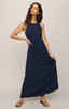 Z Supply Women's Charlotte Rib Midi Dress in Eclipse detail