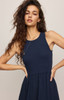 Z Supply Women's Charlotte Rib Midi Dress in Eclipse detail