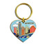 The Found Austin Skyline Heart Keychain Austin Skyline front view