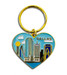The Found Dallas Skyline Heart Keychain Dallas Skyline Heart front view