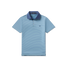 Southern Marsh Boys' Bermuda Hampton Stripe Performance Polo Dark Bluebonnet & Blue back view