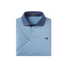 Southern Marsh Boys' Bermuda Hampton Stripe Performance Polo Dark Bluebonnet & Blue front view