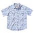 Western Aloha Men's Paniolo Short Sleeve Western Shirt White and Blue full body view