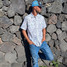 Western Aloha Men's Paniolo Short Sleeve Western Shirt White and Blue detail view