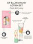 Studio Oh! Cool & Creamy Lip Balm & Hand Lotion Set Cool & Creamy Lip Balm & Hand Lotion Set packaging