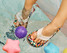 Sanuk Toddlers' Bubblecush Sandals Rainbow top view