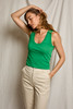 perfectwhitetee Women's Khara Crispy Tank Top in Grass