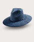 Hemlock Lana Straw Lifeguard Hat in Navy front view