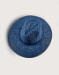 Hemlock Lana Straw Lifeguard Hat in Navy side view