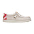HeyDude Men's Wally Americana II Shoes Bone White front view