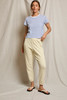 perfectwhitetee Women's Everett Boxy Stripped Tee Cobalt front view