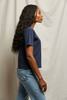 perfectwhitetee Women's Beckett Crispy V-Neck white side view