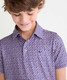 The Vineyard Vines Boys' Performance Printed Sankaty Polo in the Moonshine Baseball Print