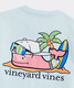 The Vineyard Vines Boys' Beachy Surf Whale Tee in Pale Sky