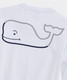 Vineyard Vines Boys' Burgee Whale Longsleeve Harbor Sun Tee in White back view