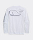 Vineyard Vines Boys' Burgee Whale Longsleeve Harbor Sun Tee in White side view