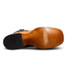 Tecovas Men's The Doc Cowboy Boots Navy and Tan detail view