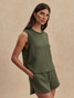 Varley Women's Shea Crop Tank Top side view