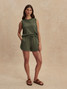Varley Women's Coulter High Rise Shorts in Thyme, front view