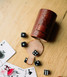 Matr Boomie Leather Dice Cup Set Matr Boomie Leather Dice Cup Set detail view