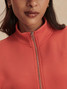 Varley Women's Ritchie Short Sleeve Sweatshirt in Summer Fig detail