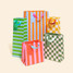 Ohh Deer Pale Blue Checkerboard Small Gift Bag front view