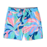 Party Pants Boys' Swim Shorts in W-T-Floral Light Blue