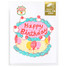 Yellow Owl Workshop Happy Birthday Balloon Cake Label Pin Card with card backing