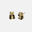 Yellow Owl Workshop Panda Stud Earrings black and white