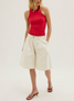 Free People Women's So Soft Seamless Modal Tank in Atlas Red side view