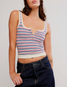 Free People Women's Striped Simply Soft Cami in Peri Combo