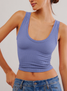 Free People Women's Clean Slate Seamless Tank in Peri front view