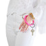 O-Venture Bamboo Silicon Big O Key Ring in Tickled Pink front view