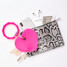 O-Venture Bamboo Silicon Big O Key Ring in Tickled Pink detail view