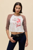 Daydreamer Women's It's Bigger Texas Raglan Tee flat lay