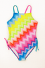 Limeapple Girls' Alana Chevron Bikini Top Alana MU3 back view