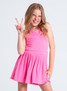 Lucky in Love Girls' Mini Serve Dress in colorway D25 detail view