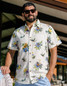 Baja Llama Nighthawk Button Up Shirt in Passion Project front view