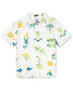 Baja Llama Nighthawk Button Up Shirt in Desert Martians front view