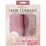 Hair Turban Set in Pink/Taupe