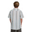 Billabong Men's All Day Stripe Short Sleeve Shirt Blue and White front view
