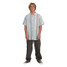 Billabong Men's All Day Stripe Short Sleeve Shirt Blue and White detail view