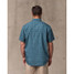 Filson Men's Washed Feather Cloth Short Sleeve Shirt in Blue front view