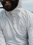 Duck Camp Men's DC Bug Screen First Layer Hoodie in Silver King sleeve detail
